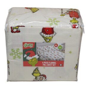 Dr Seuss The Grinch 4 Piece Flannel Sheet Set Full Double Cotton Comfortable